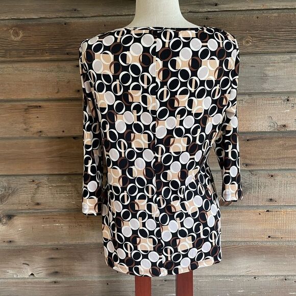 Dressbarn Matching Half Sleeve Top and Black Pants Size 8 EUC - Picture 5 of 11